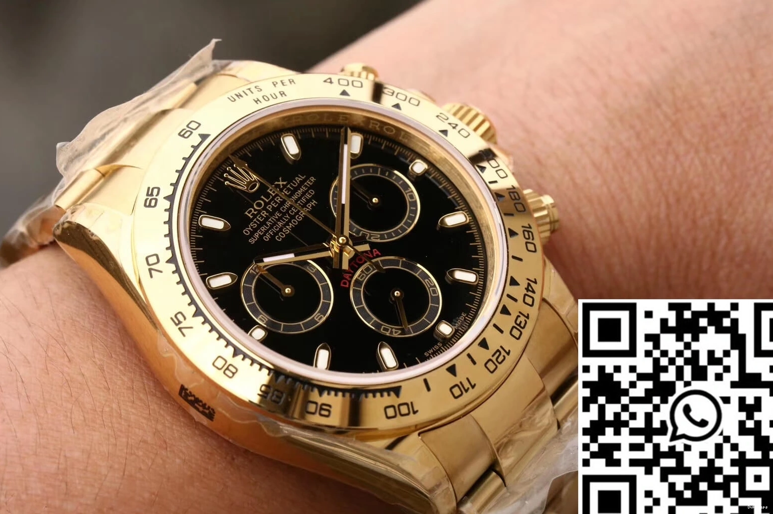 Cosmograph Black JH M116508-0004 Gold Rolex Yellow Factory Daytona Dial 0303